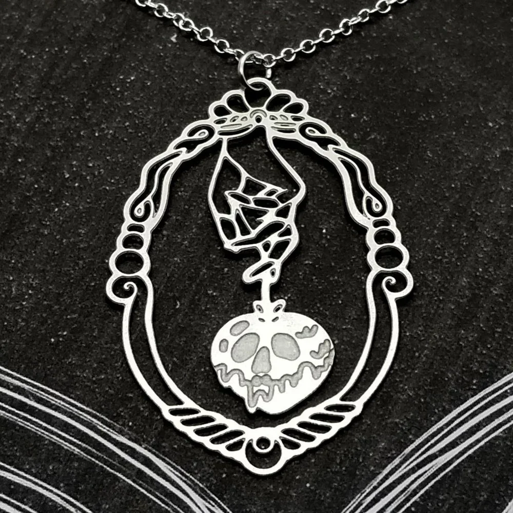 Gothic Sweet & Deadly Silver Necklace - Picture 1 of 3